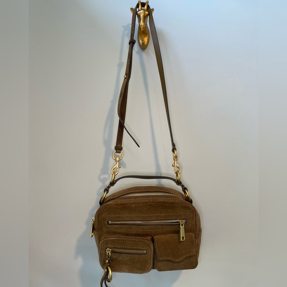Rebecca Minkoff Brown Suede Crossbody Bag - Picture 1 of 9
